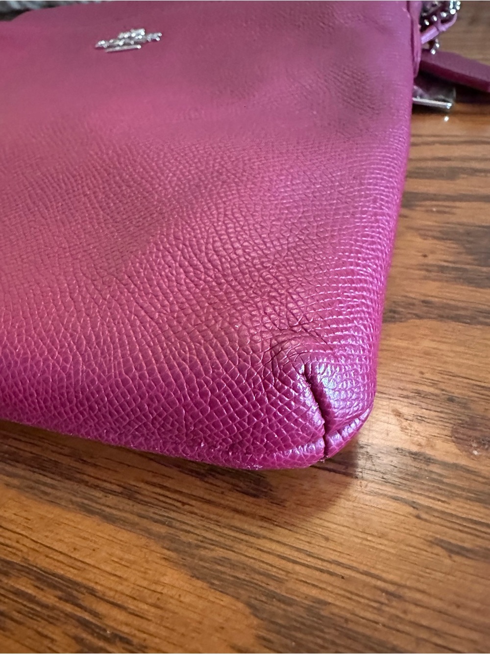 Coach Pebble Leather Crossbody in Burgundy - Picture 2 of 13